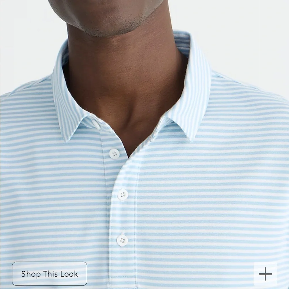 NWOT j crew Performance polo shirt with COOLMAX® in stripe